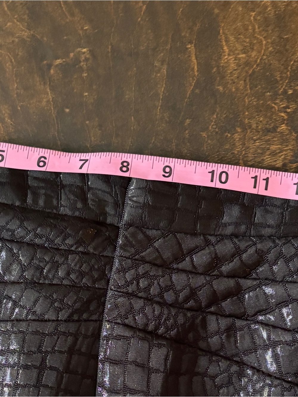 Worthington Black Textured Jacquard Pencil Skirt Size 8 Fully Lined - Picture 6 of 9
